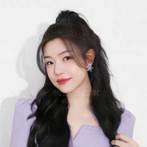 同款耳环紫色花朵不对称耳钉耳饰耳坠2025春夏新款旅游度假女 - 图1