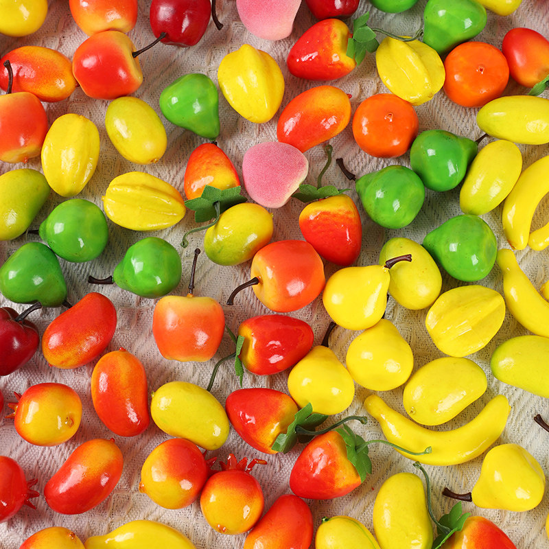 仿真小水果模型假苹果桔子香蕉迷你蔬菜摄影道具装饰食物塑料摆件,淘宝优惠券,粉丝福利购,淘宝优惠卷