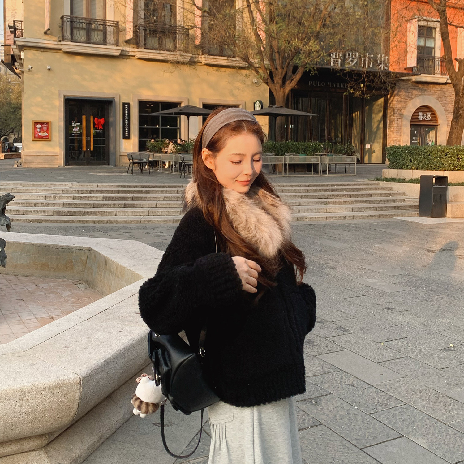 雪境漫游/真狐狸毛领100羊羔毛皮毛一体大衣加厚皮草女冬毛毛外套,淘宝优惠券,粉丝福利购,淘宝优惠卷