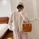 Short mink fur eco-friendly women's winter fur coat