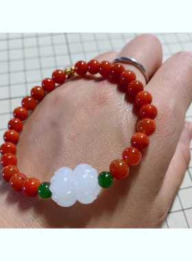 新疆和田玉并蒂莲吊坠耳坠女单颗