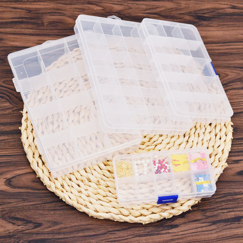 美作手工坊 塑料diy手工材料纽扣串珠收纳盒  扣子拼布工具盒子 - 图1