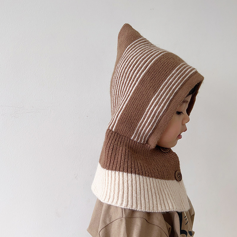 儿童帽子围巾一体围脖针织帽秋冬季宝宝男女宝冬款防风婴儿毛线帽,淘宝优惠券,粉丝福利购,淘宝优惠卷