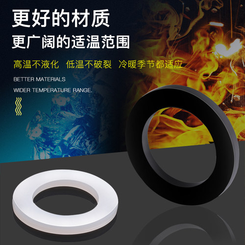 4分热水器硅胶平垫片胶垫水管皮垫水表密封垫片1寸/6分橡胶皮垫圈 - 图1