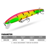 10 Цветовые дороги Твердая приманка 8,5 г Luya Fish Bait Mono Fish Bait 9,5 см С