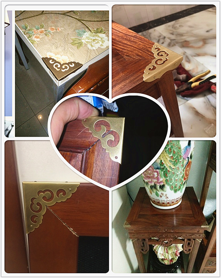 中式仿古铜包角纯铜角花桌椅包边护角木箱铜配件镜框画框柜门护角,淘宝优惠券,粉丝福利购,淘宝优惠卷