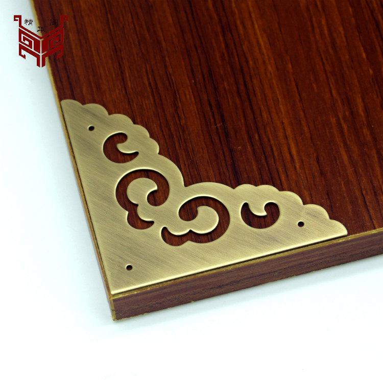 中式仿古实木大门窗扇门纯铜包角护角片中式家