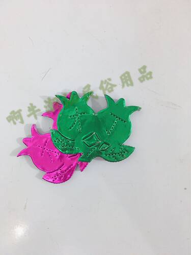潮汕中秋用品手工DIY新款配饰纸石榴花贴纸纸春草贴纸制工艺礼品 - 图0