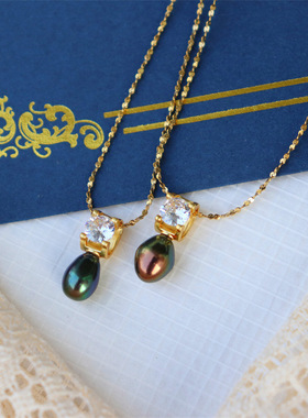 设计款天然淡水珍珠满天星锆石