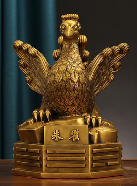 纯铜四大神兽摆件青龙白虎朱雀玄武客厅家居装饰工艺品大号四方位