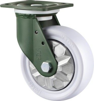 YTOP卓烨锰钢脚轮21E重型尼龙PP轮4寸万向轮5寸6寸8寸刹车轮定向 - 图1