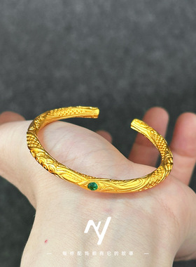 现货哪吒之魔童闹海乾坤圈封印开口手镯国风情侣古法哪吒手环批发