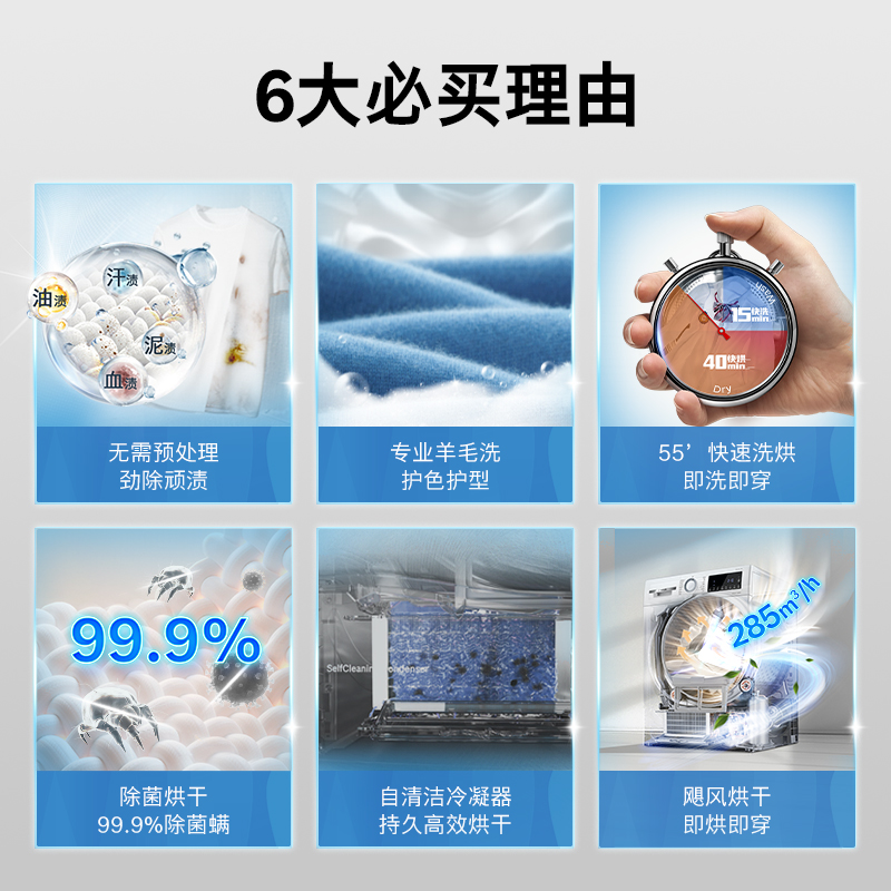 【以旧换新】博世4系希腊白10KG洗烘套装洗衣机热泵烘干机2Z00