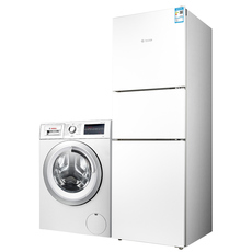 Лед мыть комплект bosch/博世 271l风冷无霜三门冰箱+9kg健康除菌洗衣机 冰洗套装