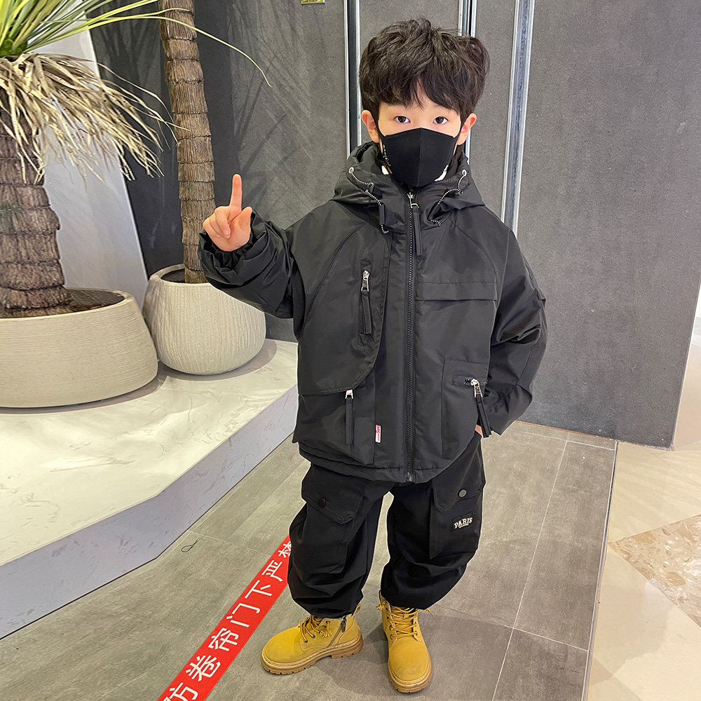 男童加绒外套秋冬款2025新款帅气儿童春冬季加厚棉衣男孩宝派克服,淘宝优惠券,粉丝福利购,淘宝优惠卷