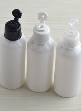 80ml圆白化妆品分装瓶盖子瓶翻盖瓶叮当盖乳液瓶旅行乳液空瓶