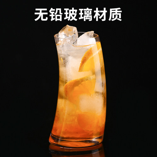 玻璃杯子饮料杯冷饮带把水果茶杯 果汁杯玻璃杯冰桔杯奶茶杯 玻璃 - 图0