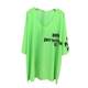 Fat mm2-300 pounds loose ice silk knitted T-shirt women's summer summer neck V-neck large size-covering top versatility ເສື້ອປ້ອງກັນແສງແດດ