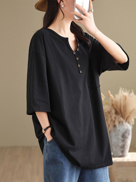 Summer stitching round neck fat MM 300 ປອນບວກກັບຂະຫນາດເສື້ອທີເຊີດແມ່ຍິງ