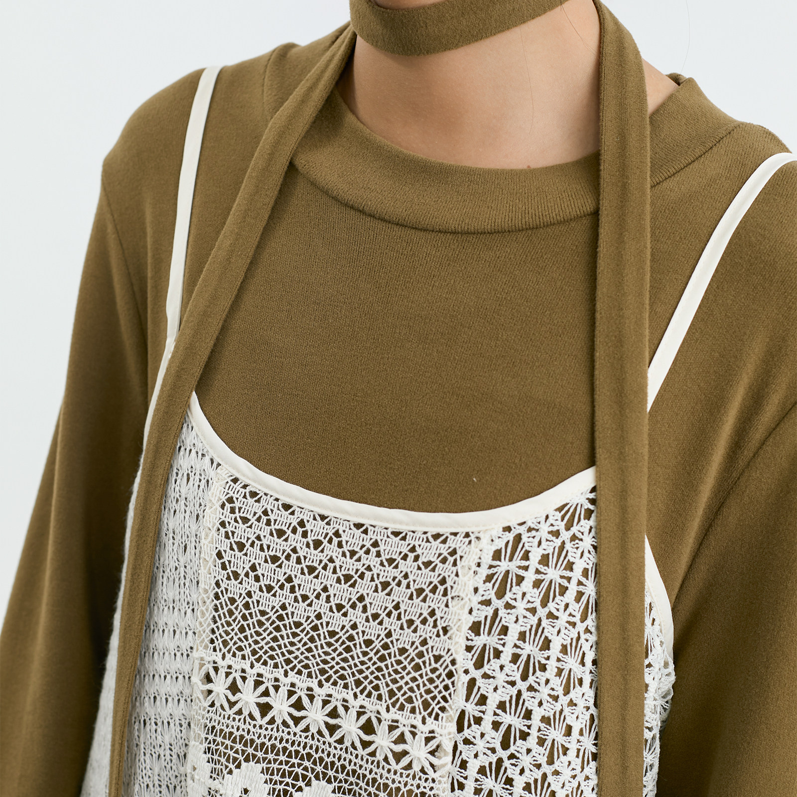 inkday日系轻复古蕾丝针织镂空罩裙女 肩带可调节叠穿百搭吊带裙,淘宝优惠券,粉丝福利购,淘宝优惠卷