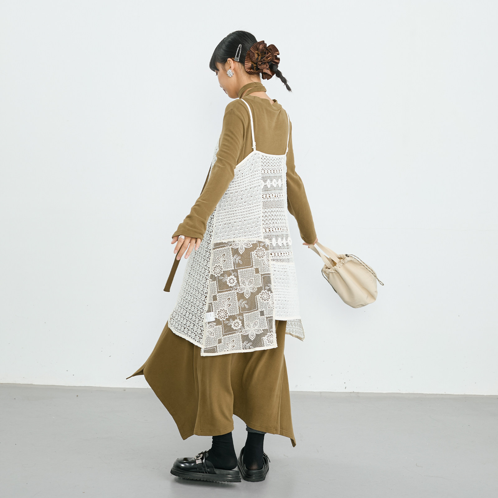 inkday日系轻复古蕾丝针织镂空罩裙女 肩带可调节叠穿百搭吊带裙,淘宝优惠券,粉丝福利购,淘宝优惠卷