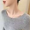 Slim slimming commuter pullover pure woolen sweater