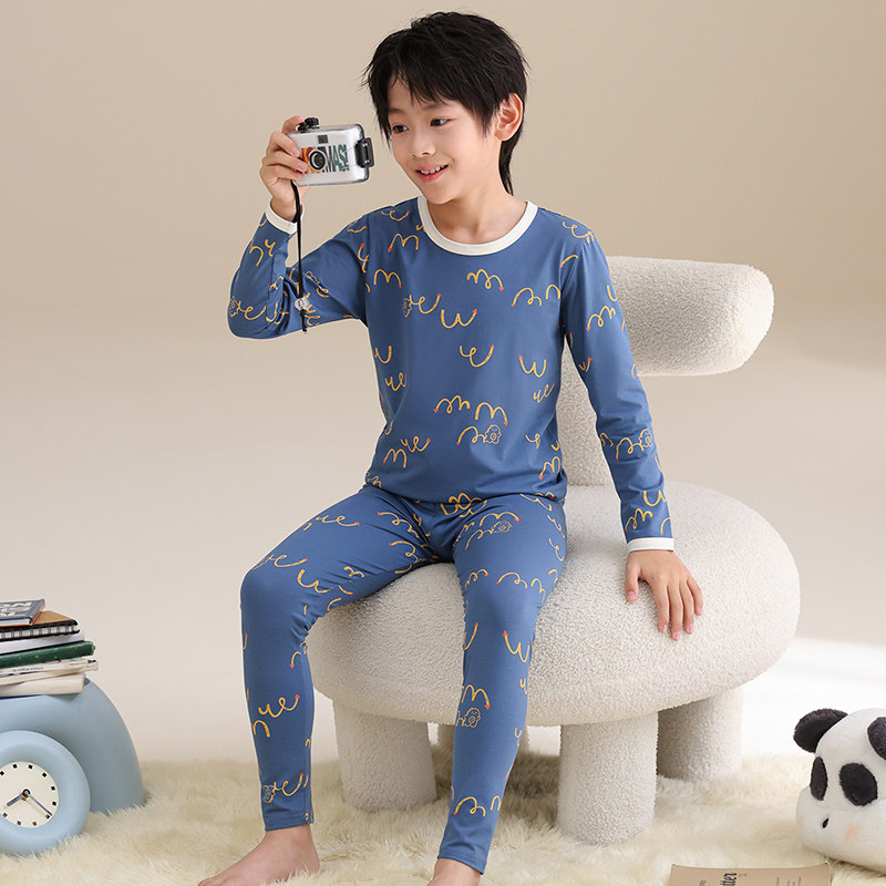 玛伦萨7A抑菌100%纯棉儿童睡衣秋衣秋裤套装男童保暖内衣家居服,淘宝优惠券,粉丝福利购,淘宝优惠卷