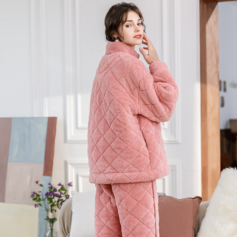 芬腾玛伦萨冬珊瑚绒加厚加绒睡衣 玛伦萨睡衣/家居服套装