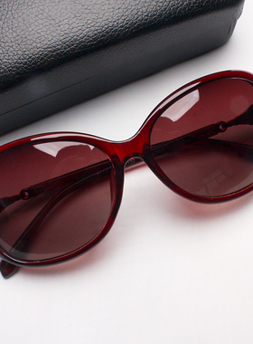 墨镜黑色框小脸优雅风镶钻偏光镜