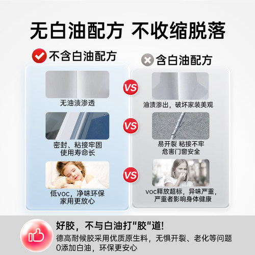 【国补】德高结构胶耐候密封强力高粘度瓷砖外墙工程建筑门窗专用 - 图2