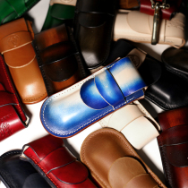 (Handmade Slow) Bruce ten Aperture Harmonica Harmonica with Genuine Leather Suite Genuine Leather Harmonica Containing LEATHER HARMONICA