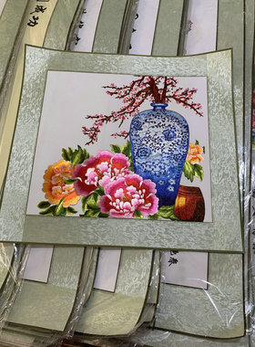 新中式装饰画精美刺绣挂画