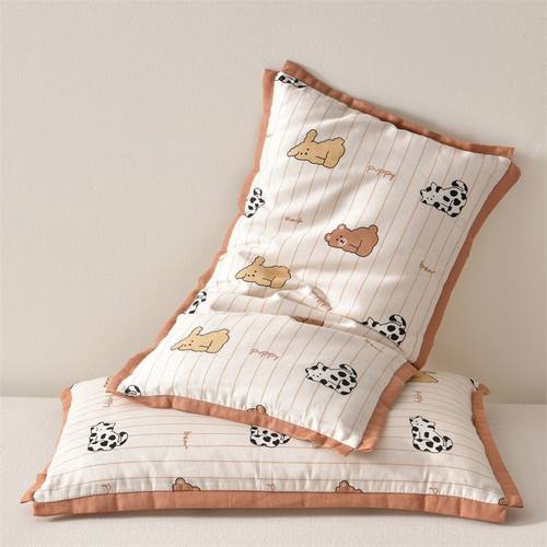 A类母婴级纯棉花枕儿童枕芯幼儿园全棉小枕头小米壳通用可拆洗 - 图1