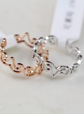 饰品克莱玛戒指镀金经典秀气戒指韩版潮人时尚指环