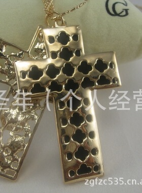 供应2012款毛衣链挂件十字架长款挂饰欧美时尚项链
