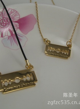 饰品情侣相濡以沫吊坠韩国镀金链