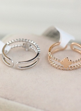 饰品水钻开口镀金韩版时尚风戒指