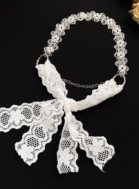 宫廷风白色浪漫森系颈链