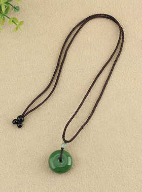 复古平安扣吊坠项链女款
