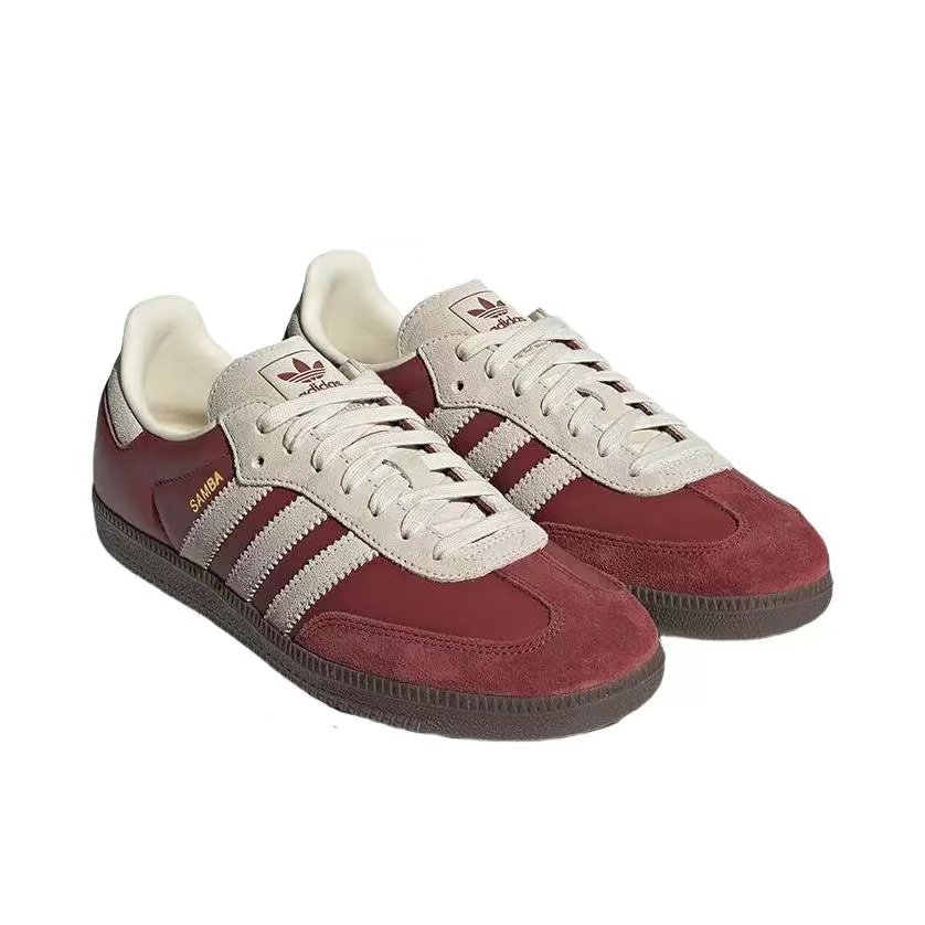 adidas originals SAMBA OG 红色 男女同款 舒适百搭板鞋JI3216,淘宝优惠券,粉丝福利购,淘宝优惠卷