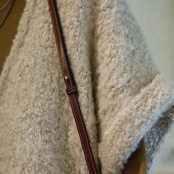 专柜撤回新款欧货复古设计感百搭休闲宽松显瘦保暖卡其色针织马甲 - 图1