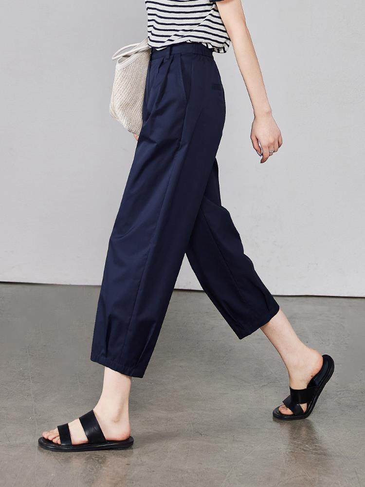 绝美~高质通勤！夏季新款气球九分薄款宽松阔腿裤休闲灯笼萝卜裤,淘宝优惠券,粉丝福利购,淘宝优惠卷