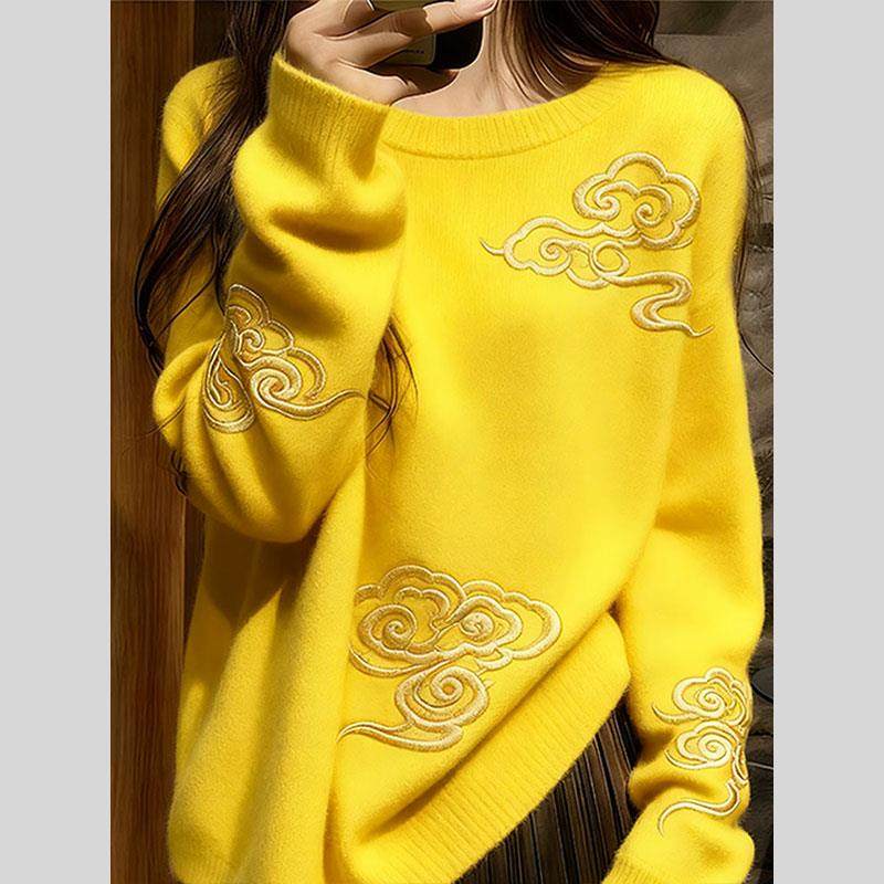 新中式国风毛衣高级感超好看针织上衣女2025秋冬新款今年流行爆款,淘宝优惠券,粉丝福利购,淘宝优惠卷