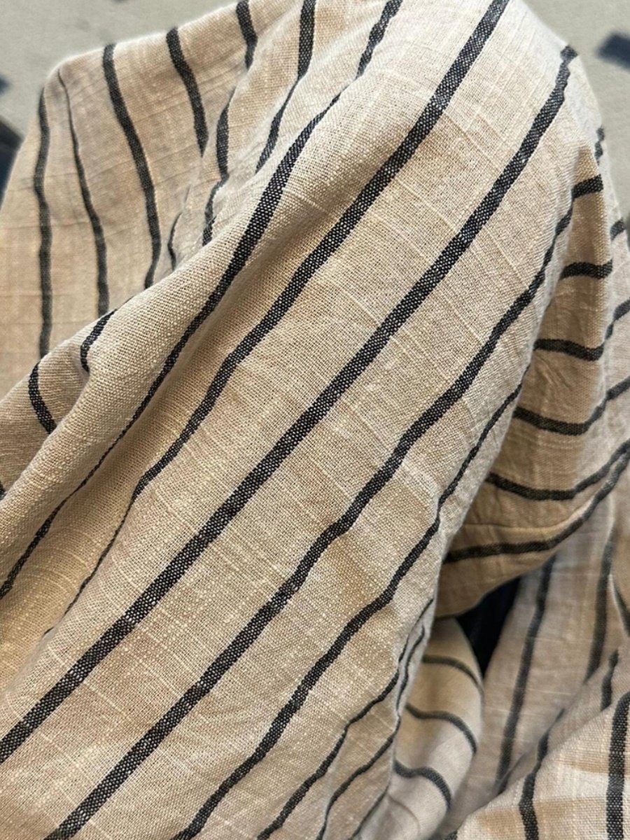 日系棉麻条纹裤女夏季山本裤慵懒休闲松弛感裤子凉凉裤亚麻阔腿裤,淘宝优惠券,粉丝福利购,淘宝优惠卷