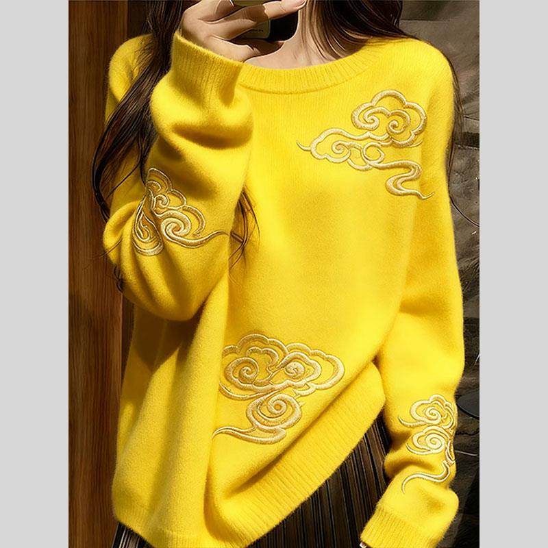 新中式国风毛衣高级感超好看针织上衣女2025秋冬新款今年流行爆款,淘宝优惠券,粉丝福利购,淘宝优惠卷