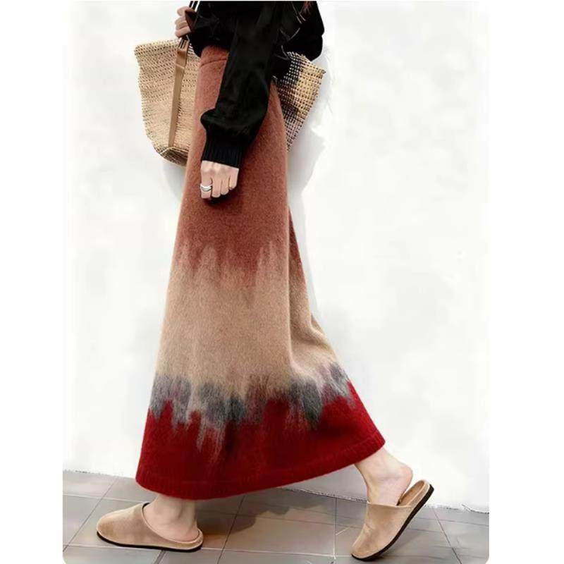 牛X货 巨炸裂！今年流行漂亮渲染半身裙女高腰显瘦a字裙气质女冬,淘宝优惠券,粉丝福利购,淘宝优惠卷