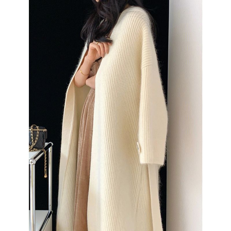 品牌折扣商场外贸女装清仓软糯风长款毛衣外套水貂绒慵懒针织开衫,淘宝优惠券,粉丝福利购,淘宝优惠卷