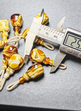 树脂妖花沁色蜡金腰带分体三通小众文玩配饰手串配饰树脂猴头配饰