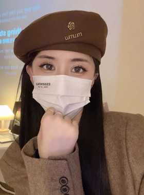 复古八角贝雷帽女秋冬显脸小