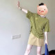 ເສື້ອທີເຊີດແຂນສັ້ນ Dopamine ຄໍເປັນລາຍໃນລະດູຮ້ອນຂອງແມ່ຍິງ